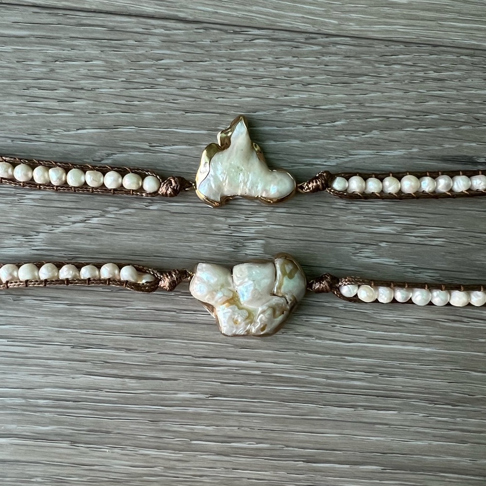 478. Freshwater Pearl Wrap Bracelet - Picture 2 of 2